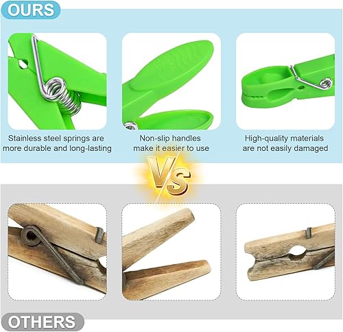 48 Pièces Pinces à Linge Multicolores en Plastique, Pinces à Linge Antidérapantes avec Panier de Rangement, sans Empreinte Pinces Souples, pour Couverture, Serviette, Vêtements, Chaussettes - Nail Gallerys