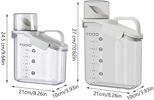 Boîtes de rangement hermétiques transparentes pour aliments secs, 1,5/2 L avec bec verseur, bac d'organisation pour la farine, le sucre et les céréales (bleu, 1500 ml) - Nail Gallerys