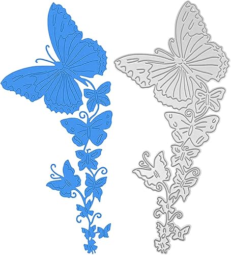 FineGood Lot de 2 matrices de découpe en métal pour la fabrication de cartes, le gaufrage, les albums de scrapbooking - Motif papillon - Nail Gallerys