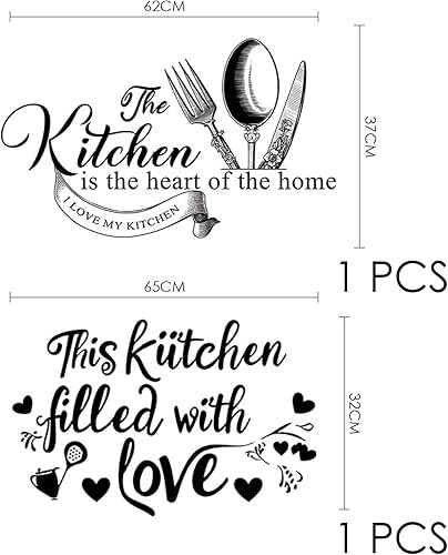 2 Ensembles D'Autocollants De Cuisine, Autocollants De Restaurant De Dessins Animés, Autocollants Muraux Simples, Décorations De Cuisine. - Nail Gallerys