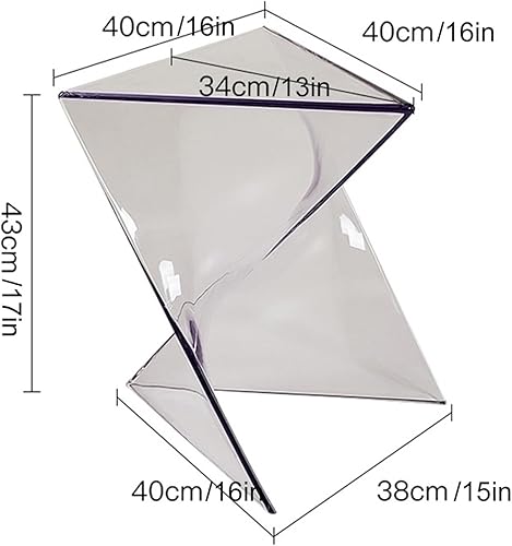 Table D'appoint en Acrylique Transparent, Petite Table Basse, Table de Canapé, Gueridon, Structure Imperméable, Idéale pour le Salon, la Chambre à Coucher, L'intérieur Et L'extérieur ( Color : Amber ) - Nail Gallerys