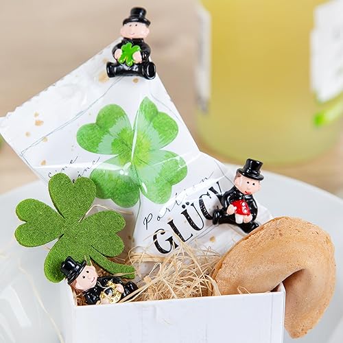 Logbuch-Verlag 10 Vertes Feutre trèfles à 4 Quatre Feuilles avec 4,5 cm en Tant Que décoration pour Table ou Fixation par Collage ou bricoler-chacun avec Point de Colle - Nail Gallerys