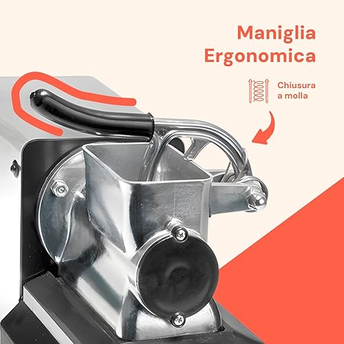 Avilia Râpe électrique professionnelle pour fromage, en acier inoxydable 200 W – Idéal pour fromages, chocolat, pain, coupe réglable, 32,5 x 15 cm – Fabriqué en Italie - Nail Gallerys