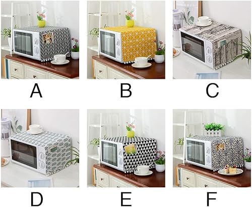 Faderr Housse de protection anti-poussière pour four à micro-ondes - Accessoire de protection anti-poussière pour la décoration de la maison - Serviette anti-huile (F) - Nail Gallerys