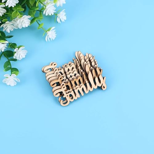 EXCEART 10 PièCes Panneau De Lettres En Bois Brut Pour Famille, Panneaux DéCoupéS En Bois Pour Couronne, Panneaux DéCoratifs Vierges Pour Travaux Manuels, Peinture, DéCoration Murale, Tableau à Lettre - Nail Gallerys