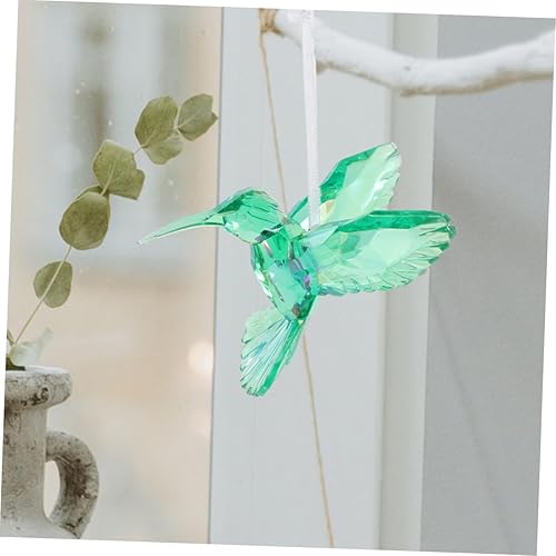 SOLUSTRE 6 Pièces Pendentif Oiseau en Cristal Ornements De Charme Figurine Suspendue Décorations De Colibris pour La Maison Bijoux De Colibris Acrylique - Nail Gallerys