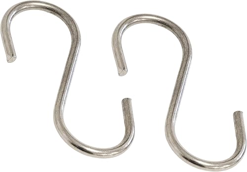 AERZETIX - C68094 - Lot de 10 Crochets cintres en Forme S 38 mm - en métal - Couleur nickelé - Armoire Cuisine Maison tiroir mercerie Organisateur Suspendre Jean Pantalon - Nail Gallerys