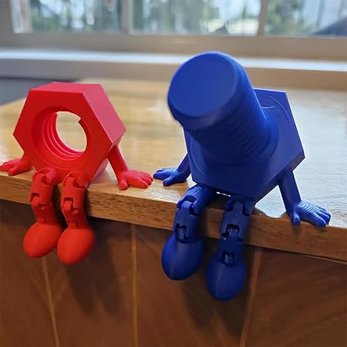 Figurine articulée amusante imprimée en 3D avec boulon et écrou | Décoration de bureau « Love is Love » | Cadeau amusant pour couple gay (couple) - Nail Gallerys