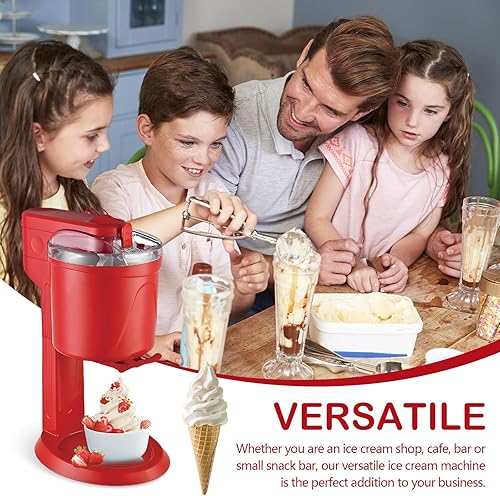 Sorbetiere, Machine a Glace Italienne Sorbetière Rouge Machine à Glace Auto-Refroidissante 1000ml Desserts Glacés Sorbetière Électrique 15W pour 6-10 Glacés - Nail Gallerys