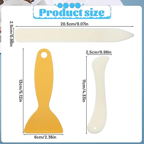 Lot de 6 plioirs en papier en plastique - Os pointus - Outil de reliure de livres - Outil de pliage en os - Outil de pliage en os pour papier - Avec pointe arrondie - Pour la fabrication de cartes, le - Nail Gallerys