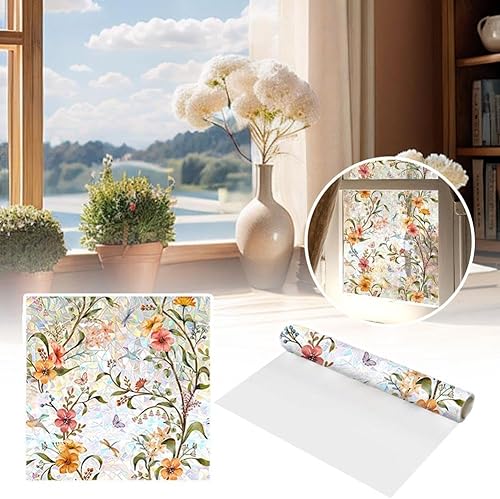 Film autocollant statique réutilisable en PVC pour vitrail, sans colle ni perçage nécessaire (40 x 200 cm) - Nail Gallerys