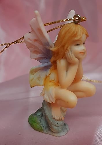 Décoration de Noël, petite fée en résine à suspendre, multicolore - Nail Gallerys