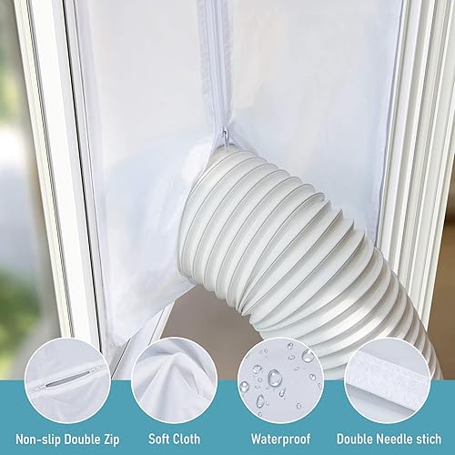 Aidodo Joint de Fenêtre pour La Climatisation Mobile et Sèche-Linge, Fonctionne avec Toutes Les Unités De Climatisation Mobiles, Installation Facile, Pas Besoin de Trous de Forage 300CM - Nail Gallerys