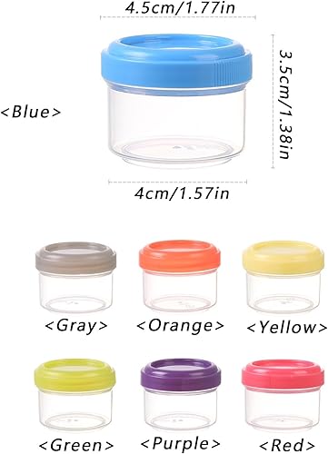 Lot de 4 Petites Boîtes à Ingrédients - Mini Pots à Sauce, Ketchup - Boîtes de Rangement Avec Couvercle - Bocaux Scellés Réutilisables Pour Conservation des Aliments - Nail Gallerys