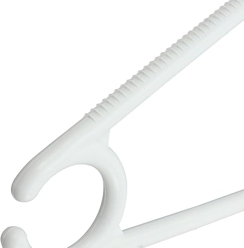 com-four® 50x Porte-Manteau Blanc avec Crochet pivotant - Porte-Manteau pour Costume à Surface antidérapante et Support Pantalon - Cintre de 41 cm (50 pièces - Blanc) - Nail Gallerys