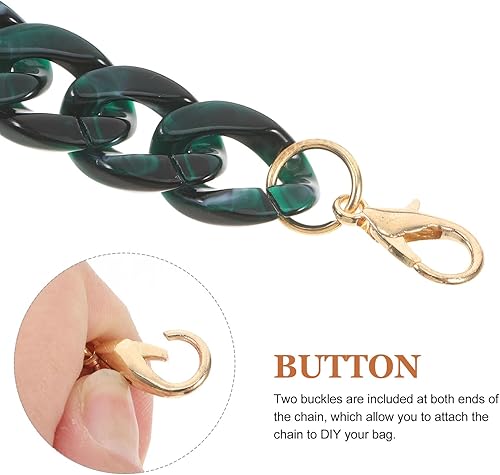 EXCEART ChaîNe De Rechange En Acrylique Pour à Main, BandoulièRe Plate, Accessoires Pour à Main Avec Boucles MéTalliques - Nail Gallerys