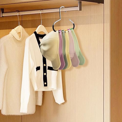 LearnLyrics Cintre d'affichage de chapeau de baseball, cintre d'organisateur de chapeau - Peut contenir 8 chapeaux pour armoire de dortoir, cintre pour casquette de baseball,Crochet de rangement pour - Nail Gallerys