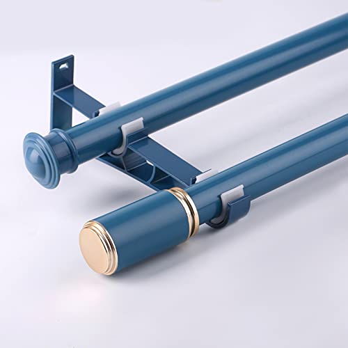 TEN-HIGH Tringles à Rideaux 2pcs, Tringles à Rideaux Anti-Bruit pour fenêtres, Tringle à Rideaux en Aluminium avec connecteurs et Supports Anneaux à Rideaux Finitions (Doubles tiges) - Nail Gallerys