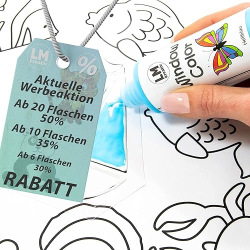 LM Window Color Contour pour fenêtre 80 ml – Noir – Peinture de fenêtre pour le bricolage et la peinture Décoration amovible pour chambre d'enfant, sur bouteilles, miroirs ou carrelages Peinture de - Nail Gallerys