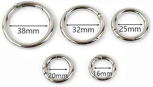Aqxypas Lot de 5/10 Boucles à Ressort en métal 16/20/25/32/38 mm for Sangle de Sac à Main, Mousqueton, Porte-clés, Collier for Animal de Compagnie(Bronze,16mm-10Pcs) - Nail Gallerys