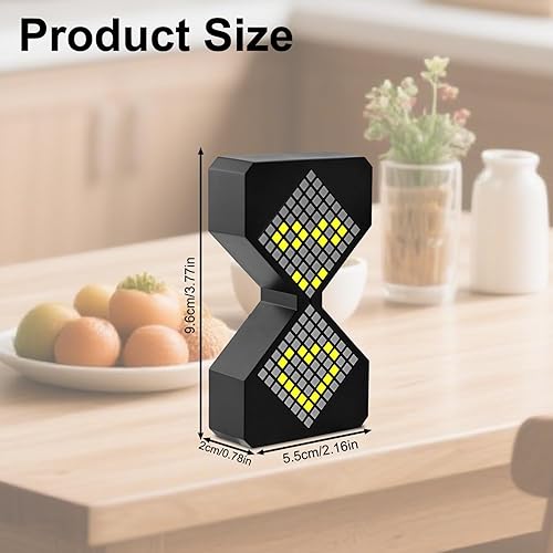 Minuteur Sablier Électronique Numérique LED à Gravité, Réglable Libre 1–30 Minutes Sablier Jouet Relaxant pour Cuisine Pièce Déco Maison (Noir) - Nail Gallerys