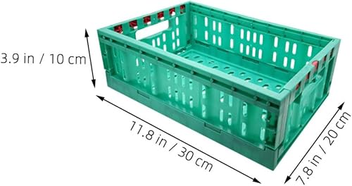 Didiseaon Boîte de Rangement Pliable Plastique Panier Multifonctionnel Empilable pour Fruits Capacité Design Compact pour Cuisine Rangement - Nail Gallerys