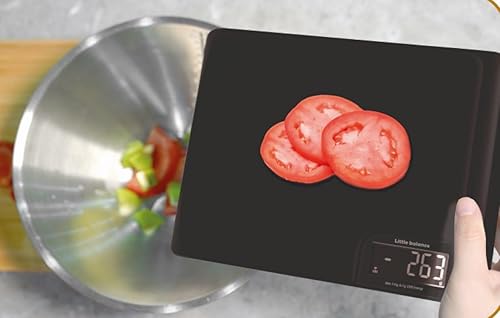 LITTLE BALANCE 8399 Chef 5 Trio USB - Balance de cuisine - Rechargeable USB - Balance 3 en 1 : Coupez, pesez, versez, tout en une seule balance de cuisine !! - 5kg / 1 g - Bambou véritable - Nail Gallerys