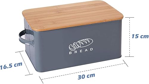 GA Homefavor Boîte à Pain Box à Pain Boîte à Pâtisserie en Métal Récipient pour Le Stockage de Pain Gâteau et Pâtisserie 30cm * 16.5cm * 15cm - Nail Gallerys