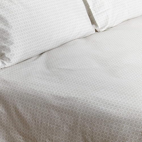 HOGARYS Parure de lit pour lit de 180 cm (260 x 220 cm) avec 2 oreillers (50 x 95 cm) 100% Coton (Percale 150 Fils) Motif doré - Nail Gallerys