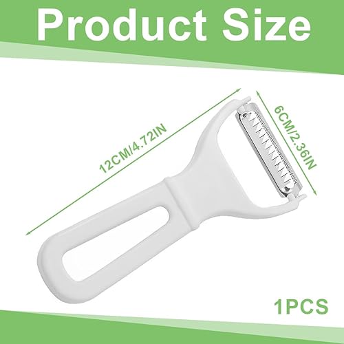 econome legumes eplucheur légumes julienne pomme de terre legume decoupe legumes éplucheur de Légumes, Gentle, Lame en acier inoxydable grossièrement dentelée et emporte-pièce(Blanc) - Nail Gallerys