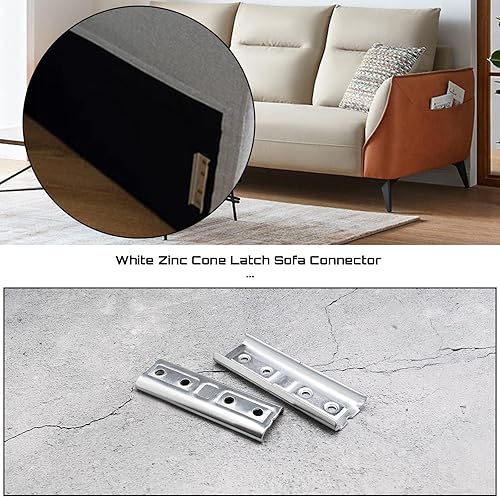 EMSea 8 paires Supports de Fixation Murale pour Panneau de Tête de Lit à Usage Intensif Connecteur de Verrouillage de Canapé Sectionnel en Métal Cintres de Verrouillage pour Canapé-lit - Nail Gallerys