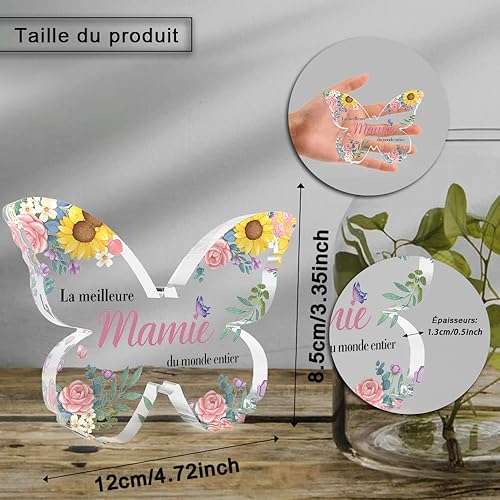 Cadeau Mamie Cadeau Fete des Mere Cadeau Grand Mere Cadeau Anniversaire Mamie Cadeau pour Mamie Cadeau Grand Parent Idee Cadeau Grand Mere Acrylique Cadeau Mamie Noel 12 x12 Size - Nail Gallerys