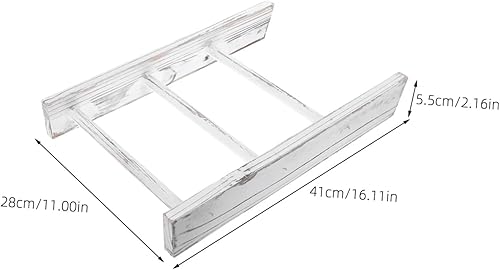 Cabilock Échelle Décorative Mini pour Serviettes De Cuisine Et Salle De Bain Porte-torchon Rustique Rack Multifonctionnel pour Décor Farmhouse Gain De Place Blanc - Nail Gallerys