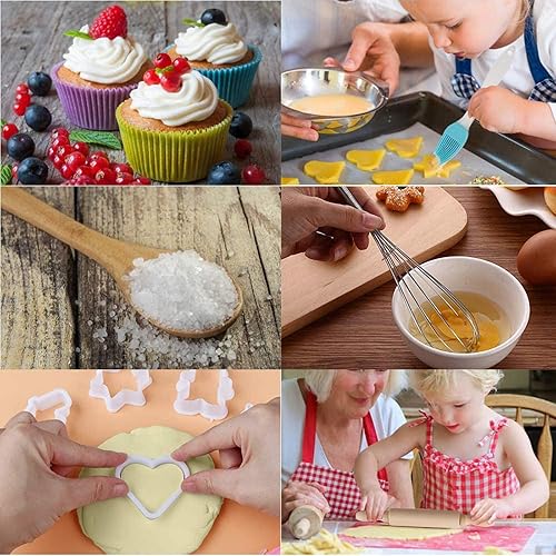 Camidy Ensemble de Jeu de Rôle de Chef Kits de Cuisine Et de Pâtisserie de Base pour Enfants Comprenant Un Tablier de Chapeau de Chef Gant de Four Roulant Ppin Cuillère Mélangeur à Main - Nail Gallerys