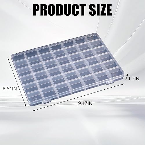 Boîte de rangement en plastique, multi-compartiments, boîte à goûter de voyage avec 42 compartiments, boîtes de rangement pour perles avec séparateurs pour petites pièces, fournitures d'artisanat et - Nail Gallerys