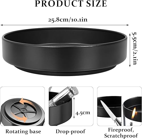 Plateau Tournant Epices, 26cm Plateau Tournant Placard Cuisine Frigo, Tournant Porte-Épices Étagère Rangement Cuisine de Acier Carbone, Epices Organisateurs de Cuisine pour Salle de Bain Noir - Nail Gallerys