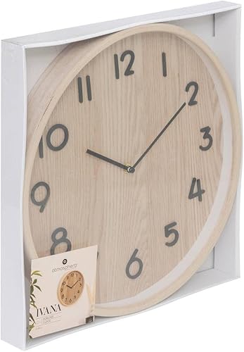 Atmosphera - Horloge Ivana - Bois et Verre - D38 cm - Nail Gallerys