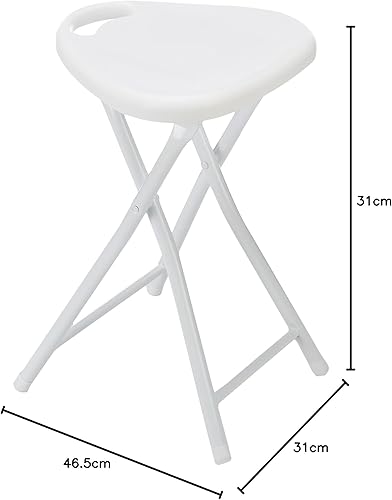FERIDRAS 868004 Tabouret Pliant, métal, Chrome, 31 x 46.5 x 31 cm - Nail Gallerys