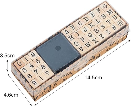 CHUNLINLAODA 40 Pièces Tampons Lettres Alphabet, Tampons En Bois, Chiffres et symboles, avec tampon encreur, pour le scrapbooking, l'artisanat d'art et la fabrication de cartes (A) - Nail Gallerys