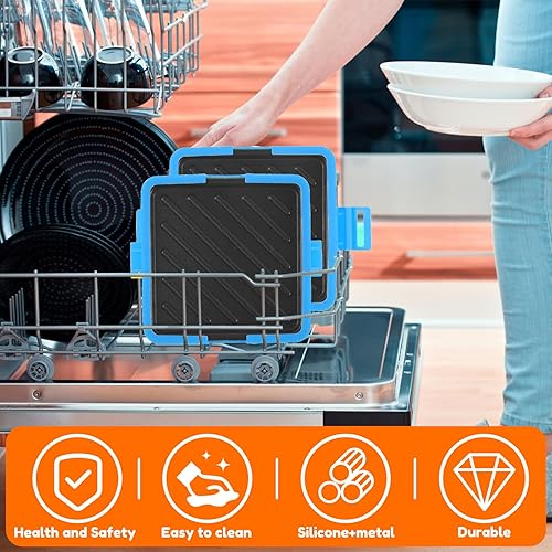 Machine à sandwichs grillés au micro-ondes, machine à sandwich pour petit déjeuner, batterie de cuisine en silicone, chauffage rapide, plaques antiadhésives, sans électricité, sans fil, pour cuisiner - Nail Gallerys