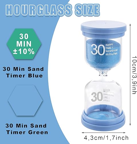 MIVIDE 8 Pcs Sablier Coloré, 1/5/10/15/20/30/45/60 Minutes Sablier 4 Couleurs, Sablier Colore Kit pour Enfant, Jeux, Cuisine, Exercice, Etude - Nail Gallerys