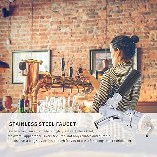 Robinet de Fût de Bière en Acier Inoxydable, Robinet de Bière en Acier Inoxydable, Robinet de Fût de Bière Anti-corrosion et Anti-fuite pour Tours de Bière, Fêtes de Noël, Etc. - Nail Gallerys
