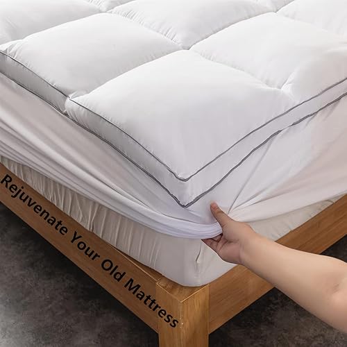 DROVAN Surmatelas pour lit Simple XL – Housse de surmatelas Extra épaisse – Poche Profonde avec Rembourrage en Fibre Spirale 7D Respirante et rafraîchissante - Nail Gallerys