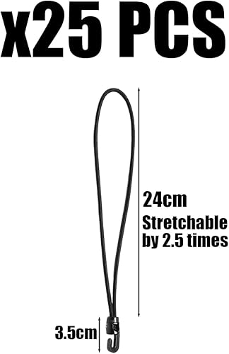 Pack De 25 Élastiques, Mini Cordon Élastique Multifonctionnel, Cordon Élastique En Caoutchouc, Sangles De Fixation D'Articles - Nail Gallerys