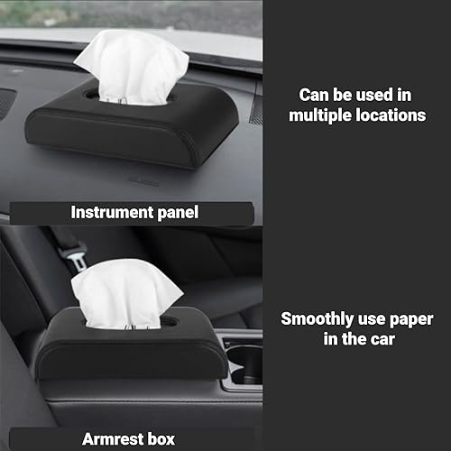 Porte-serviettes de voiture, boîtes à mouchoirs souples, accessoires pratiques et universels, étui à mouchoirs en cuir PU pour voiture - Nail Gallerys