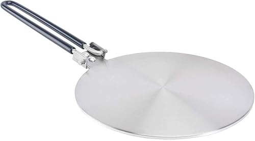 RUNZI Adaptateur Induction,Disque convertisseur de Plaque de Cuisson à Induction, Plaque de Diffusion de Chaleur, avec poignée et Base séparables (24 cm) - Nail Gallerys