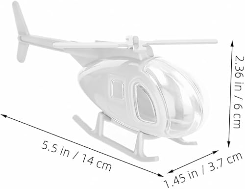 YARNOW Lot de 12 Boîtes Transparentes en Forme D'Hélicoptère pour Dragées Mini Jouets Avion Aéroport Mini Distributeur De Bonbons Boîtes À Biscuits De Mariage en Plastique - Nail Gallerys