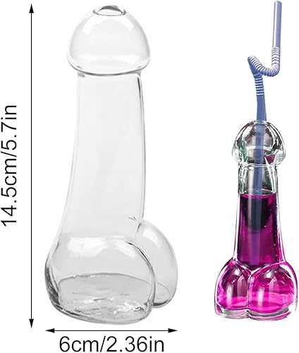 Verres à cocktail, 2 Pcs verre à cocktail créatif intéressant en cristal en forme de pénis, verres transparents pour décoration de bar, pour enterrement de vie de jeune fille, carnaval, Party, bars - Nail Gallerys