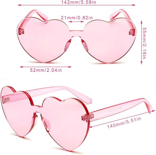 EIHI Lot de 2 paires de lunettes coeur en forme de cœur hippie rétro, Enterrement de vie de jeune fille, Lunettes de Noël amusantes, Pour fête d'anniversaire, Pour enfants et adultes - Nail Gallerys