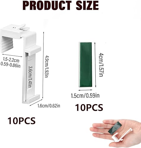 10 Pièces Supports De Serrage Longs pour Store Double Klemmfix, Fixation Store sans Percage Fixation par Serrage, Support Store Enrouleur Duo Stores Vénitiens Accessoires Et Pièces De Rechange - Nail Gallerys